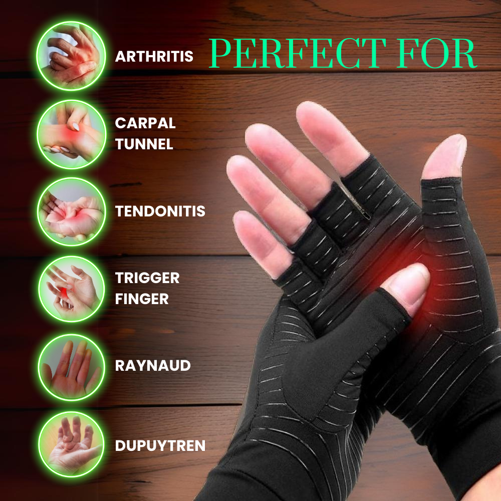 Copper Therapy Gloves for Hand Pains