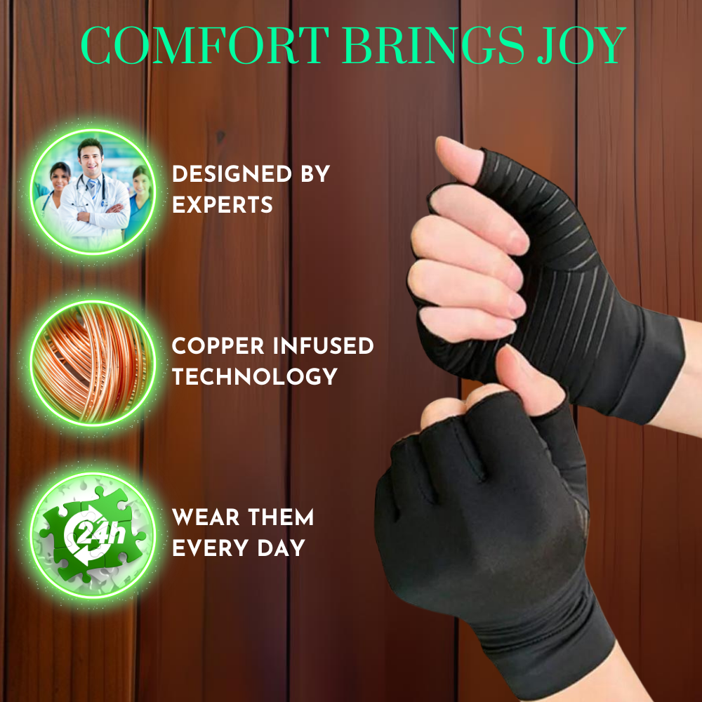 Copper Therapy Gloves for Hand Pains